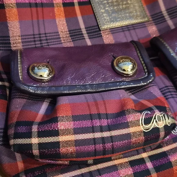 2010 Coach Poppy Plaid Women's Shoulder/Crossbody - Picture 14 of 17